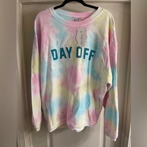 Tie dye corded sweatshirt NWT